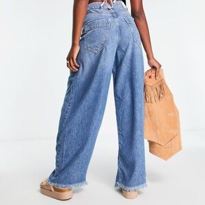 NWT Free People Old West slouchy jean in canyon blue 29 wide leg